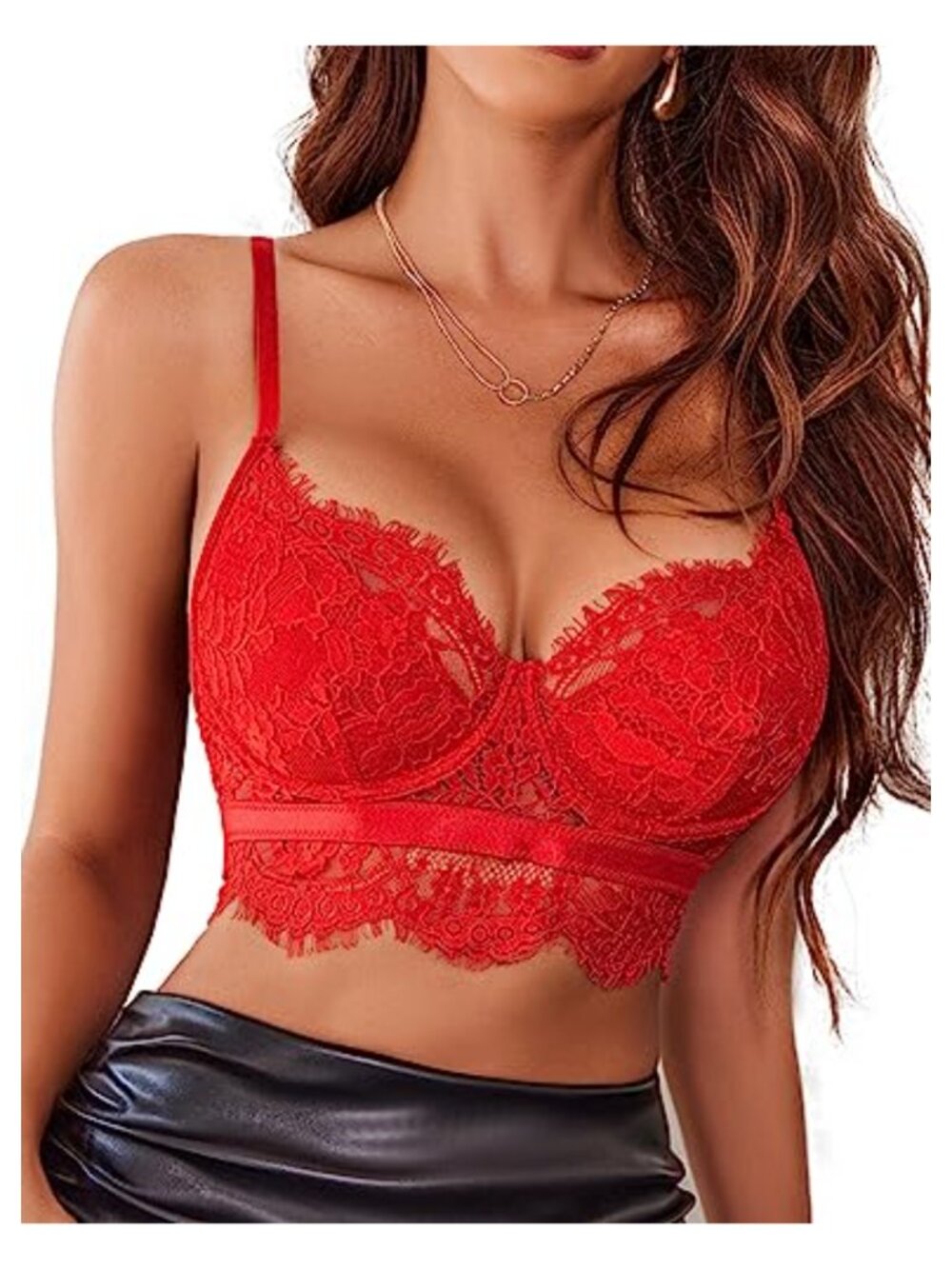 Y2K Lace Crop Camisole Women Spaghetti Strap Sleeveless Bustier